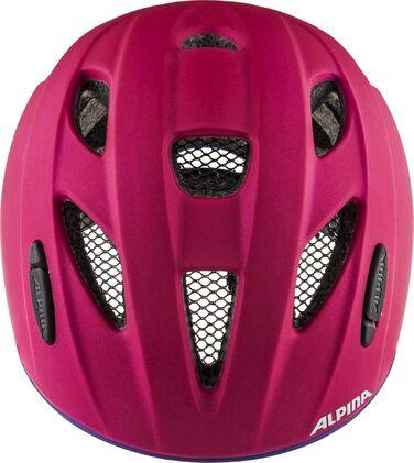 Дитячий велосипедний шолом ALPINA XIMO L.E., легкий, ударостійкий, з LED-підсвіткою, deeprose-violet матовий, 49-54 см