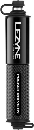Міні-насос для велосипеда LEZYNE Pocket Drive HV, високий тиск 90 psi, сумісний з Presta і Schrader, компактний алюмінієвий ручний насос для велосипеда