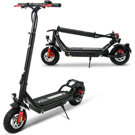 Електросамокат velix E-Kick 20 Pro з ABE, дорожнє схвалення, 60 км запас ходу, 10'' надувні колеса, для дорослих до 120 кг, змінний акумулятор, регульоване кермо, повна амортизація, LED-фара