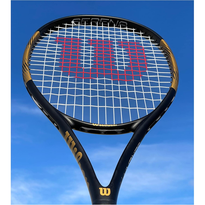 Тенісна ракетка Wilson Serena Elite 103 для дорослих, чорна/золота, розмір ручки 3 (4 3/8 дюйма)
