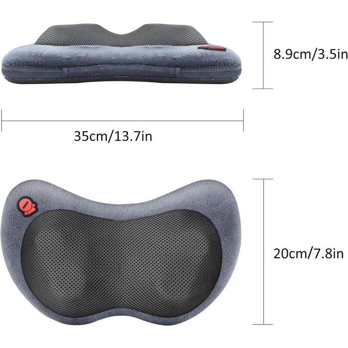 Comfier Шиацу масажер для шиї, масажна подушка з підігрівом для шиї, плечей і спини, 3D ротаційний, подарунок для чоловіків, жінок, мами, тата