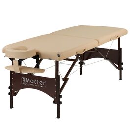 Складаний масажний стіл Master Massage Argo (71 см) з ніжками з горіха та сумкою для перенесення, портативне ліжко для масажу та терапії