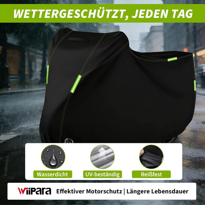 Водонепроникний чохол для мотоцикла та скутера 210D Oxford (200x105x125 см) — захисний зовнішній тент від дощу, снігу та UV-випромінювання, XXS