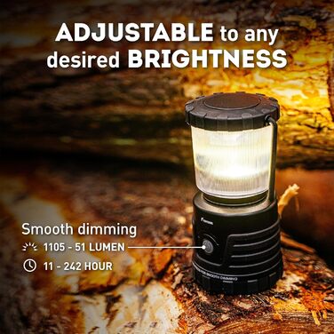 LED ліхтар для кемпінгу Favour Adventurer 1300 Lumen, IP64, регулювання яскравості, змінна колірна температура, акумуляторний, зелений