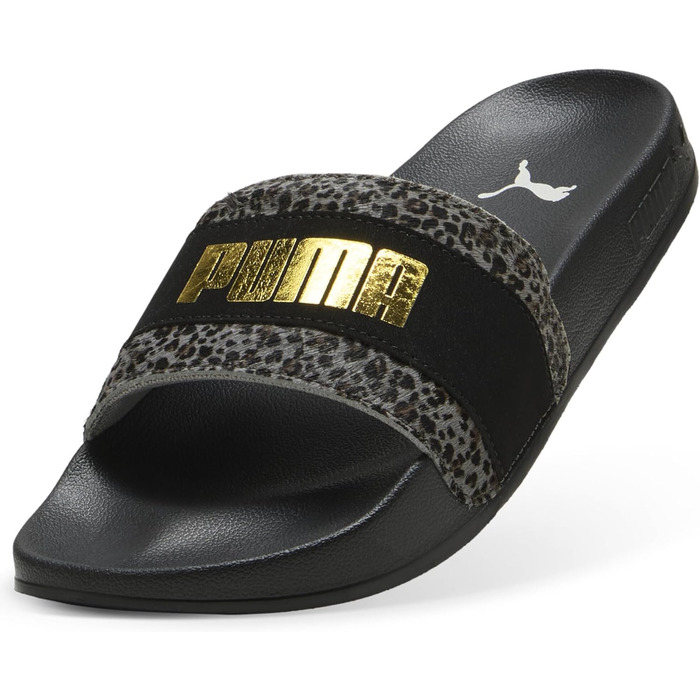 Жіночі шльопанці PUMA Leadcat 2.0 Animal Flair, 42 EU, Puma Black/Gold