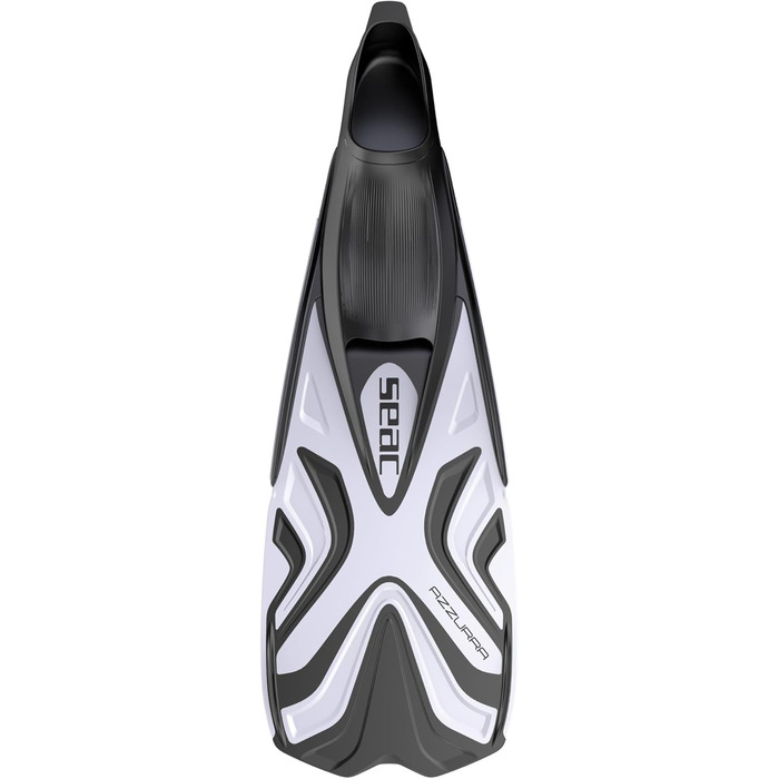 Seac Azzurra Ласти для снорклінгу, закритий мисок, м'який гумовий матеріал, білі, для дорослих та дітей (34/35)