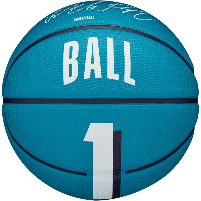 Баскетбольний м'яч Wilson NBA Player Icon для вулиці, розмір 7 (74,9 см) та міні-розмір 3, LaMelo Ball