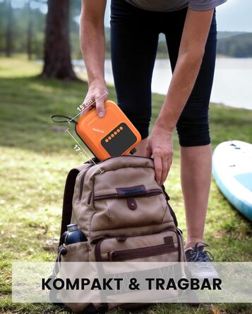 Насос електричний для SUP дошки Accwork 20 PSI, 12V, з адаптерами для каяка, човна, надувного матрацу