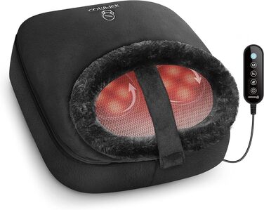 Електричний масажер для ніг та спини COMFIER з функцією підігріву та Shiatsu-масажем, при plantarfasziitis та нейропатії, чорний