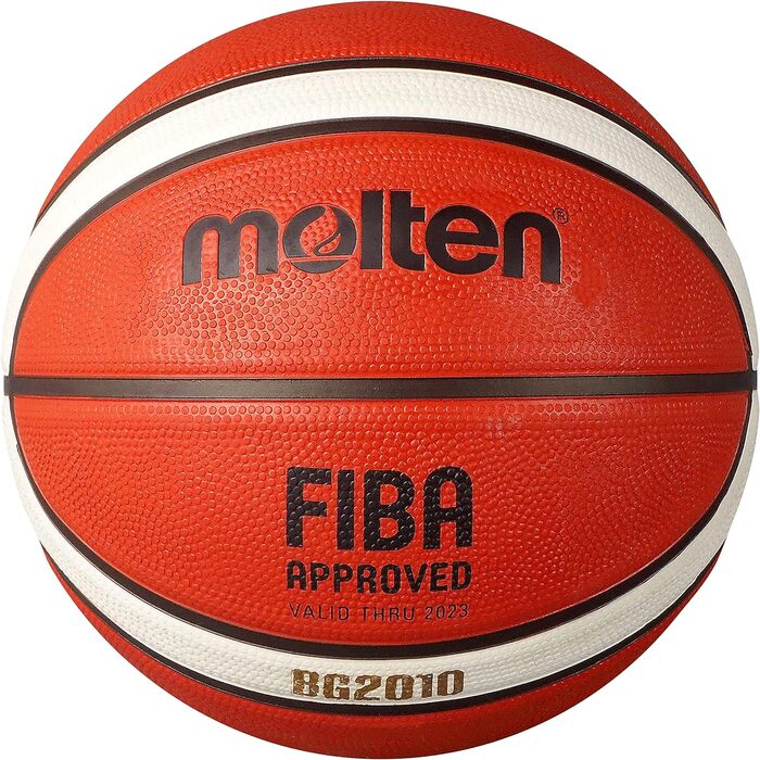 Баскетбольний м'яч Molten BG2010, 32 см, для залу та вулиці, FIBA, помаранчевий/слонова кістка