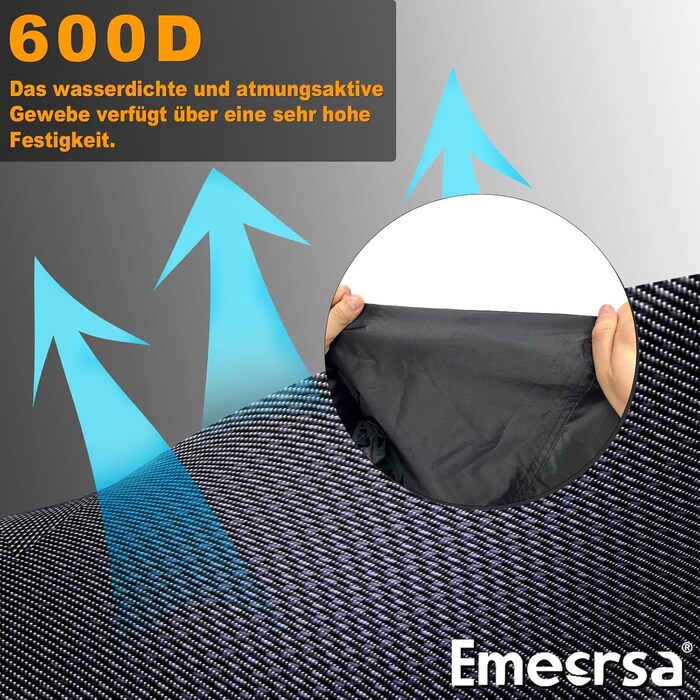 Водонепроникний чохол для велосипеда Emersa 600D Oxford, 180x70x110 см, для 1 велосипеда, темно-синій