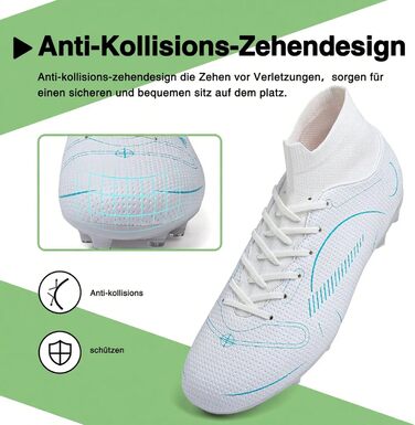 Футбольні черевики чоловічі Madame Großer Junge, білі Tf (38 EU, білий)