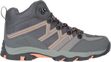 Дитячі трекінгові черевики Mountain Warehouse Oscar - сірі, шкіряні, з надійним зчепленням, утеплені, для хлопчиків та дівчаток, 34 EU