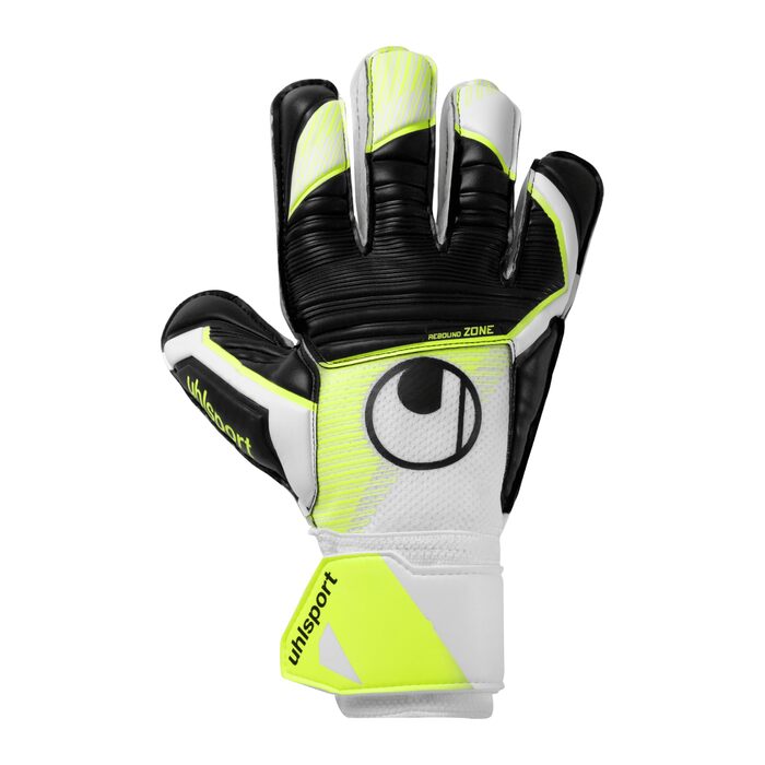 Воротарські рукавички uhlsport Soft Advanced (унісекс), біло-жовто-чорні