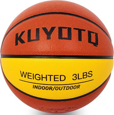 Баскетбольний м'яч KUYOTQ 1,4/1,5 кг, композитний, для залу та вулиці, важкий тренувальний м'яч для покращення дриблінгу, передач та підбирань