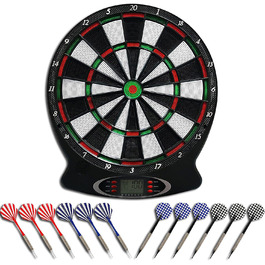 Електронний дартс Dartscheibe з 12 стрілками та LCD-дисплеєм, голосовий супровід, живлення від батарейок