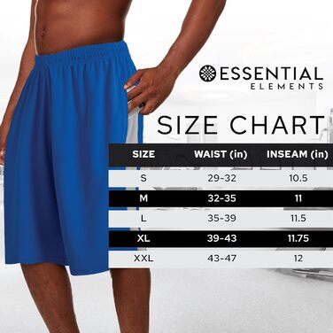 Шорти спортивні чоловічі - баскетбольні шорти для чоловіків - активні шорти для тренувань, залу, бігу (S, набір 5 шт.)