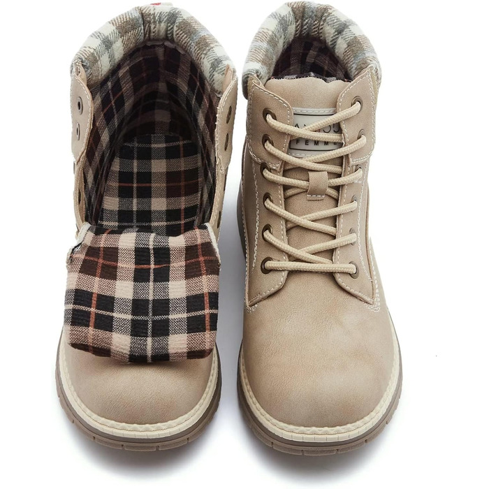 Черевики для прогулянок ANJOUFEMME жіночі зимові, водонепроникні та теплі, для активного відпочинку, трекінгу та зимового хайкінгу, 38 EU, A19, Pelzbeige