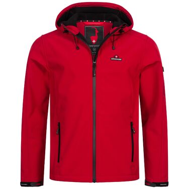 Чоловіча куртка Softshell Höhenhorn Atus Outdoor — водовідштовхуюча функціональна куртка для активного відпочинку, червона, розмір M