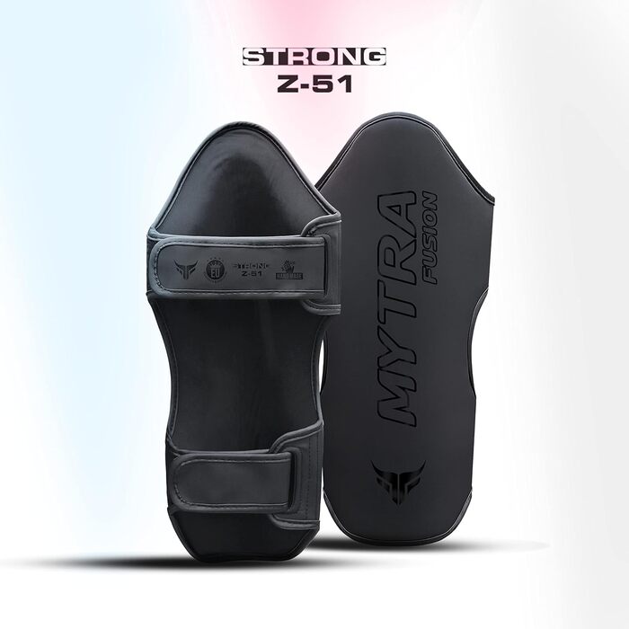 Захисні щитки для гомілки Mytra Fusion з екошкіри для кікбоксингу, MMA, Муай Тай, тренувань та спарингів