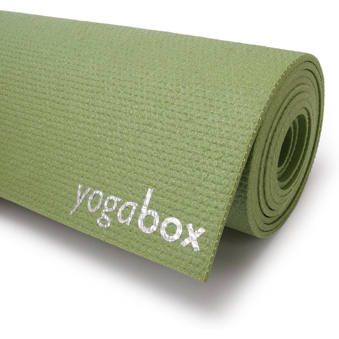 Yogabox Studio Premium килимок для йоги 200x60x3 мм (оливковий) - Німеччина, OEKO-TEX 100, для фітнесу, пілатесу