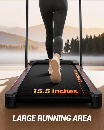 Бігова доріжка UMAY Walking Pad з нахилом 15%, швидкість до 10 км/год, тиховий двигун, для дому та офісу, макс. навантаження 136 кг, чорна