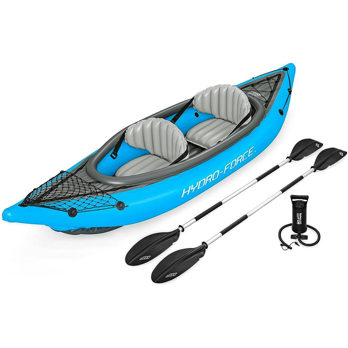 Надувний каяк Bestway Hydro-Force Cove Champion X2, 331x88x45 см, комплект з веслами і насосом