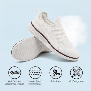 Чоловічі бігові кросівки для спорту та прогулянок. Зручні, легкі, дихаючі, з антиковзкою підошвою. Розмір 43 EU, колір білий