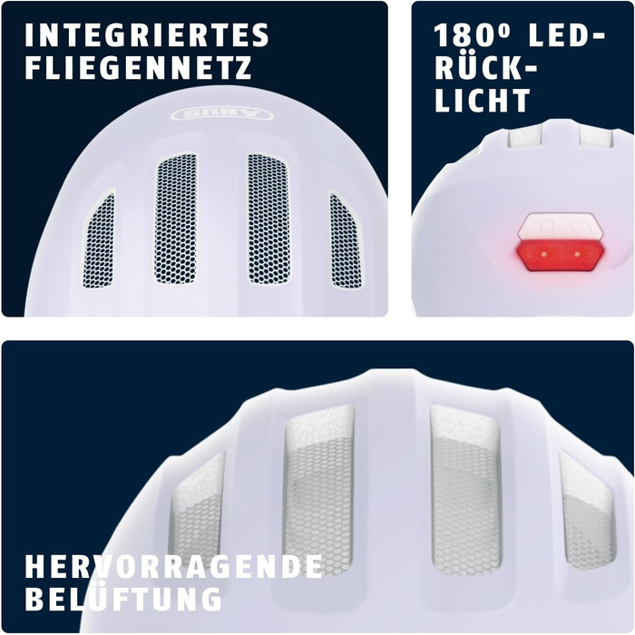 Дитячий велосипедний шолом ABUS Smiley 3.0 ACE LED з підсвіткою