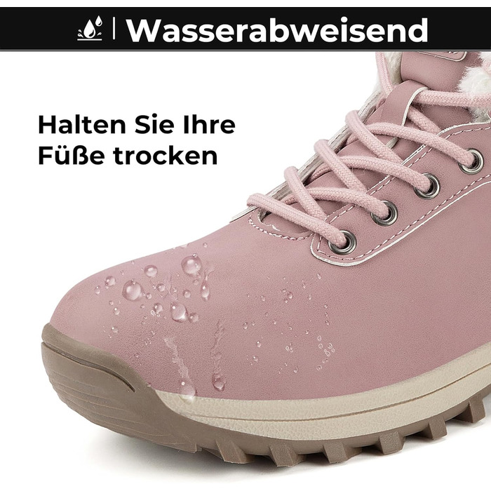 Зимові черевики Mishansha для чоловіків та жінок, теплі, з підкладкою, зимові чоботи, Outdoor, 36-48 EU (40 EU, Рожевий)