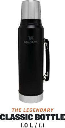 Термос Stanley Classic Legendary, нержавійка, 1 л, тримає тепло/холод 15-48 годин, BPA-free, можна мити в посудомийці