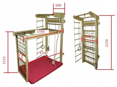 Тренувальна драбина Małpiszon 225 см x 80 см