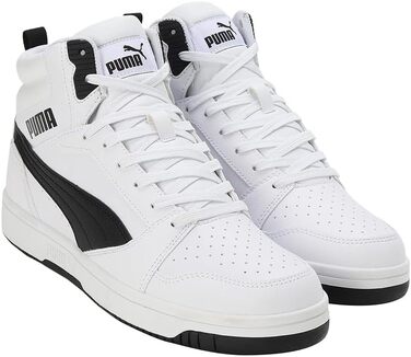 Кросівки Puma Unisex Rebound V6 білі з чорним (Puma White/Black), розмір 45 EU