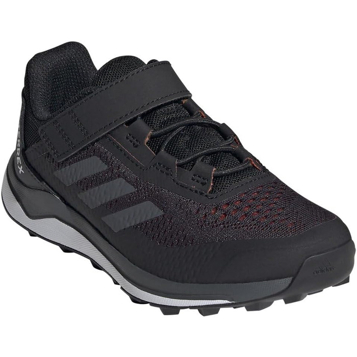 Дитячі кросівки adidas Terrex Agravic Flow для трейлраннінгу, унісекс, з липучкою, 30 EU, чорно-сіро-помаранчеві