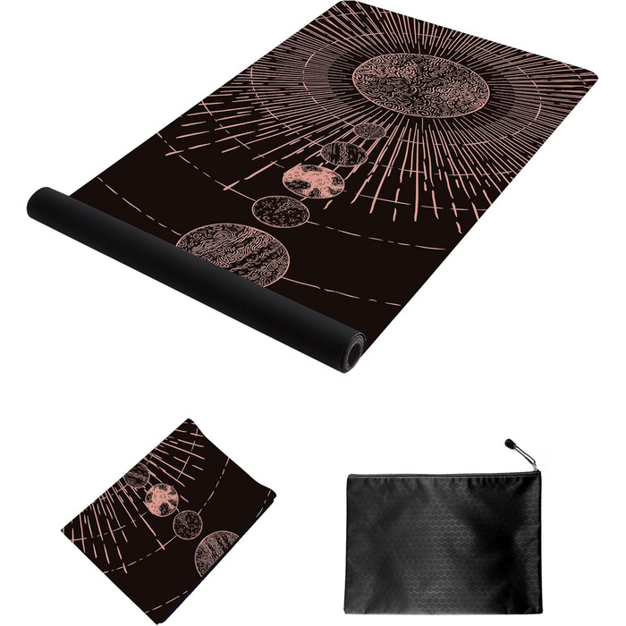 Yogamat Nuveti з натуральної замші та каучуку, 183x61 см, для йоги, пілатесу та фітнесу