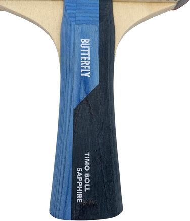 Настільний тенісний ракетка Butterfly Timo Boll Sapphire, ITTF сертифікат, накладка Addoy 1,7 мм, для амбітних гравців, чорний/синій