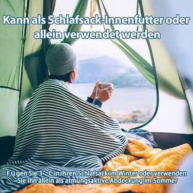 Спальний мішок туристичний, ультралегкий, 2в1, з мікрофібри, для подорожей, зелений