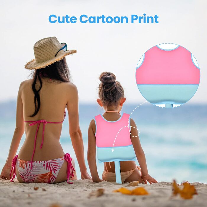 Дитяча жилетка для плавання Kinder Mädchen Junge, допомога у плаванні для малюків 1-6 років, регульовані ремінці безпеки KS-PB 3-6