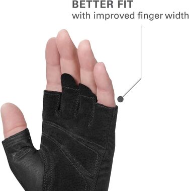Гантелі Harbinger Training Grip: вантажні рукавички для важкої атлетики, чорний L