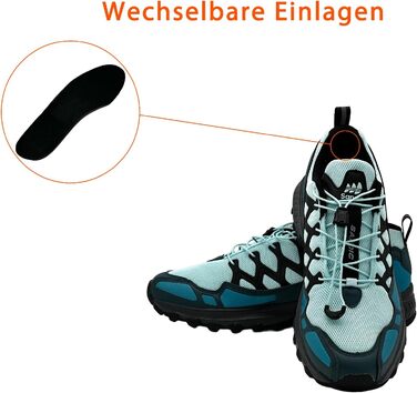 Трекінгові черевики Damen Herren Mittelblau Hellblau 36 EU дихаючі для активного відпочинку