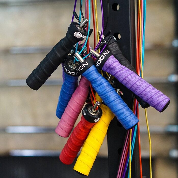 Стрибкове кабель WOD Nation для швидких стрибків: регульоване тренувальне обладнання з двома кабелями (рожевий)