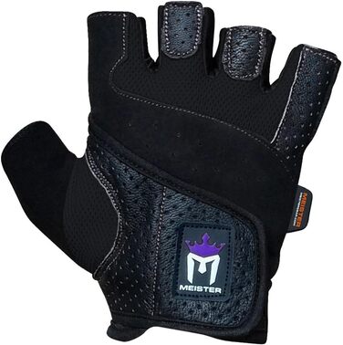 Рукавички для важкої атлетики Meiter Fit Grip з Amara-шкірою (Чорний, XS)