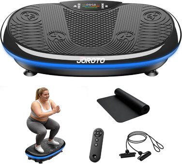 Платформа для вібраційного тренування JOROTO 4D - професійне тренування всього тіла | LED-підсвічування | до 180 кг, тиха та неслизька | для дому