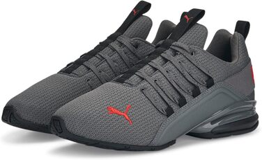 Кросівки PUMA Axelion Refresh для чоловіків, 44 розмір, чорний, сірий, червоний