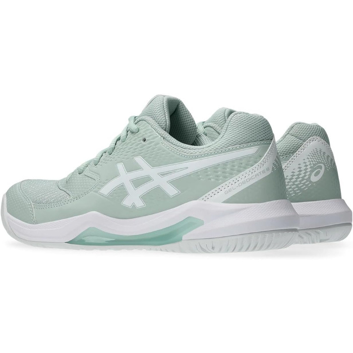 Жіночі тенісні кросівки ASICS Dedicate 8 Біло-срібні (37.5 EU, Lichen Rock White)