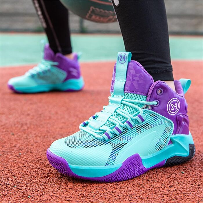 Дитячі баскетбольні кросівки Kinder – унісекс, рожеві, розмір 36 EU. Антиковзаюча підошва, високий верх, для хлопчиків та дівчаток