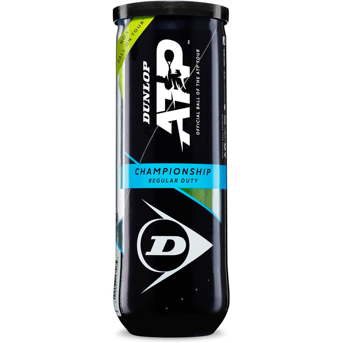 Тенісні м'ячі Dunlop Sports ATP Championship, 24 банки (72 м'ячі) – для регулярних та додаткових навантажень