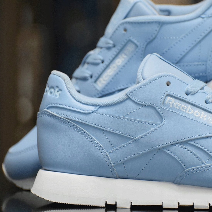 Жіночі шкіряні кросівки Reebok Classic Leather CL LTHR, сині, розмір 35,5