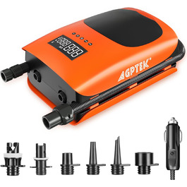 AGPTEK Електричний Насос для SUP дошки, човни, каяк – 22PSI, портативний, з авто-вимкненням & 12V DC