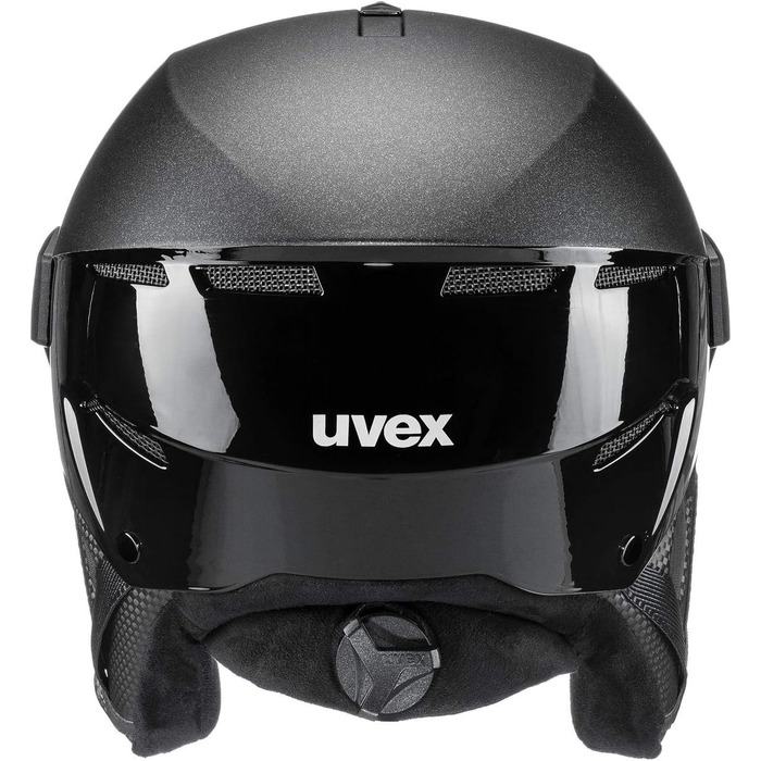 Лижний шолом uvex instinct visor pro v з візором, чорний, регульований розмір 53-56 см, для жінок і чоловіків